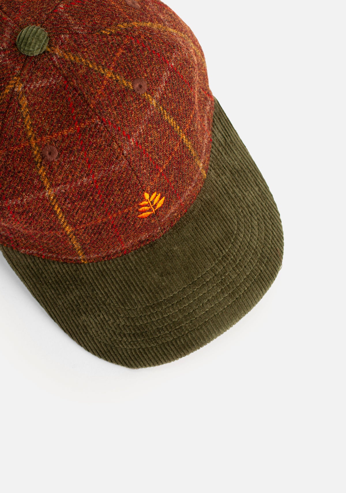 Gorra H Harden Cuadros Cafe - Verde