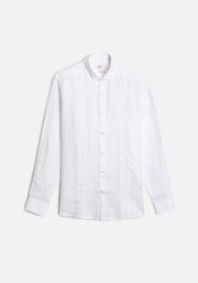 Camisa H Cachao Guayabera Unicolor Blanco