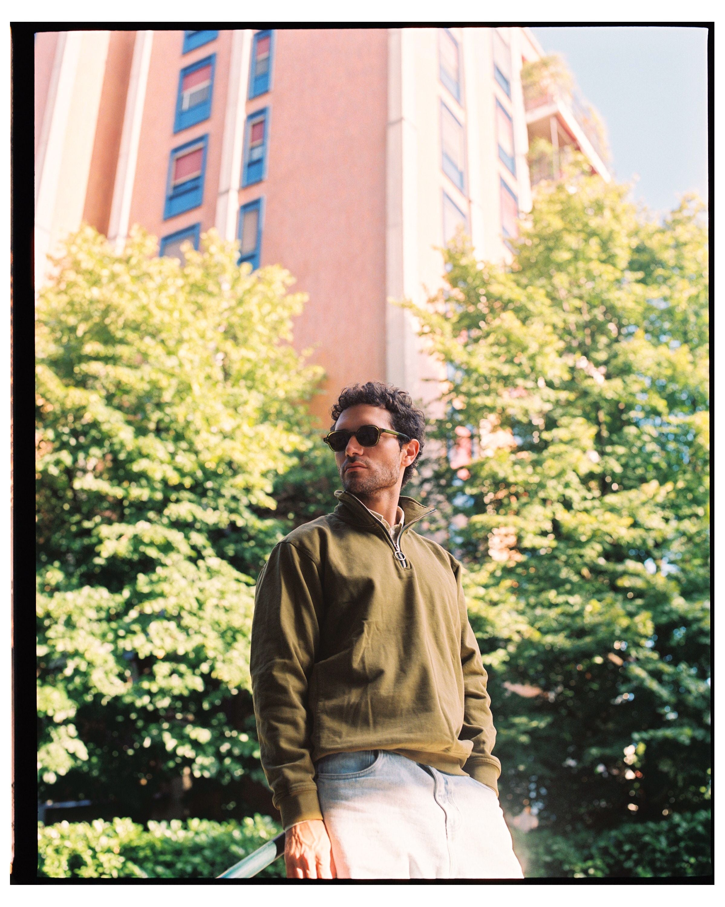 Buzo H Half Zip Oliver Verde Olive