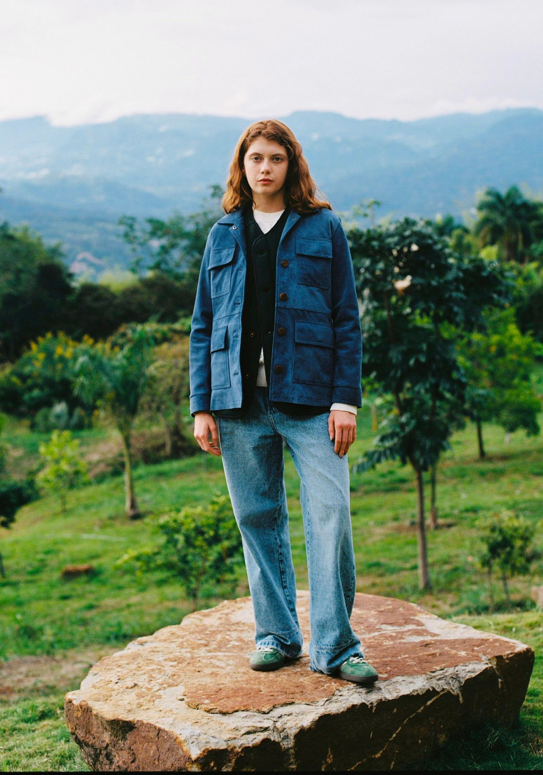 Chaqueta M Ruanda Gamuza Azul Med