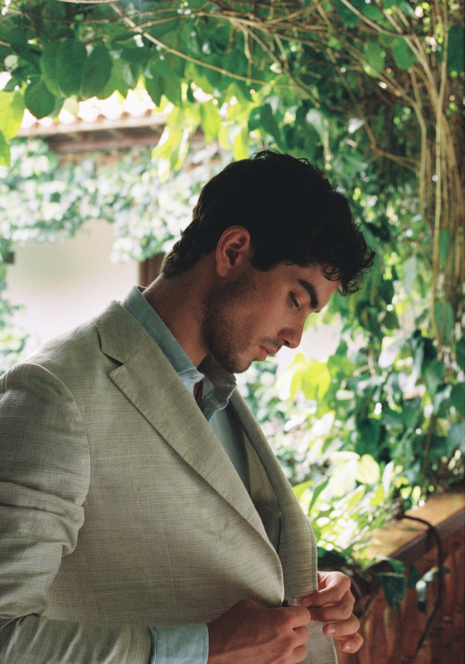 Blazer H Otello Lino Rayas Marfil