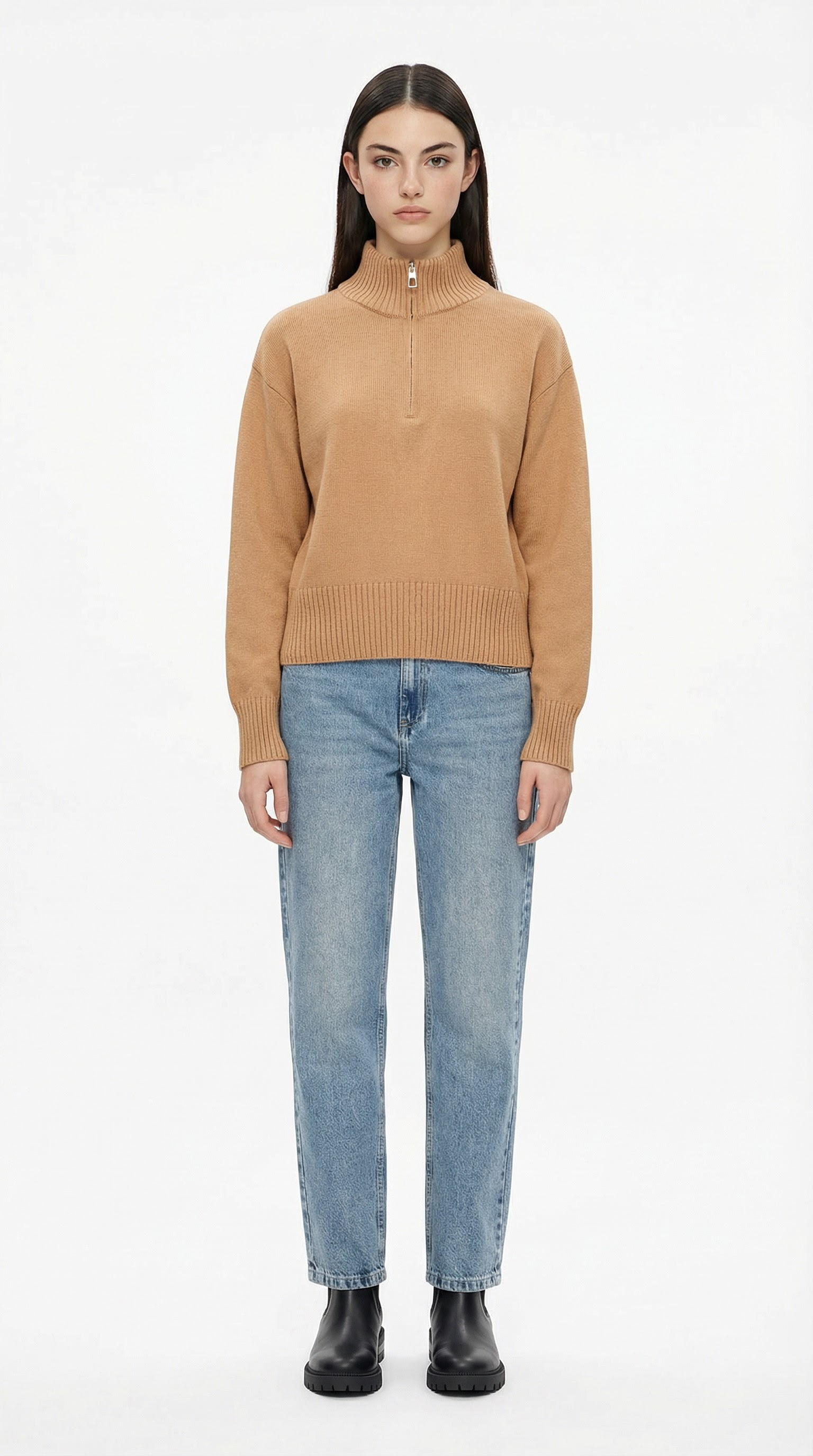 Saco M  Nashville Half Zip Caqui