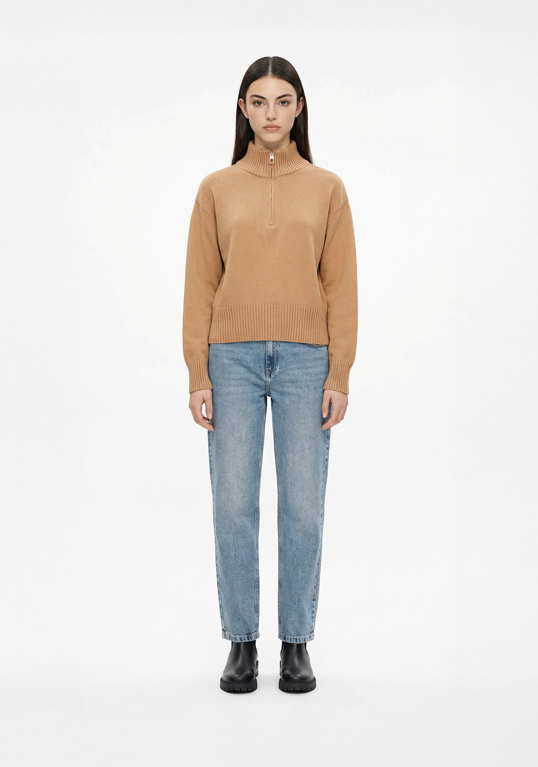 Saco M  Nashville Half Zip Caqui