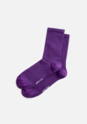 Medias H Deportiva Unicolor Morado Oscuro
