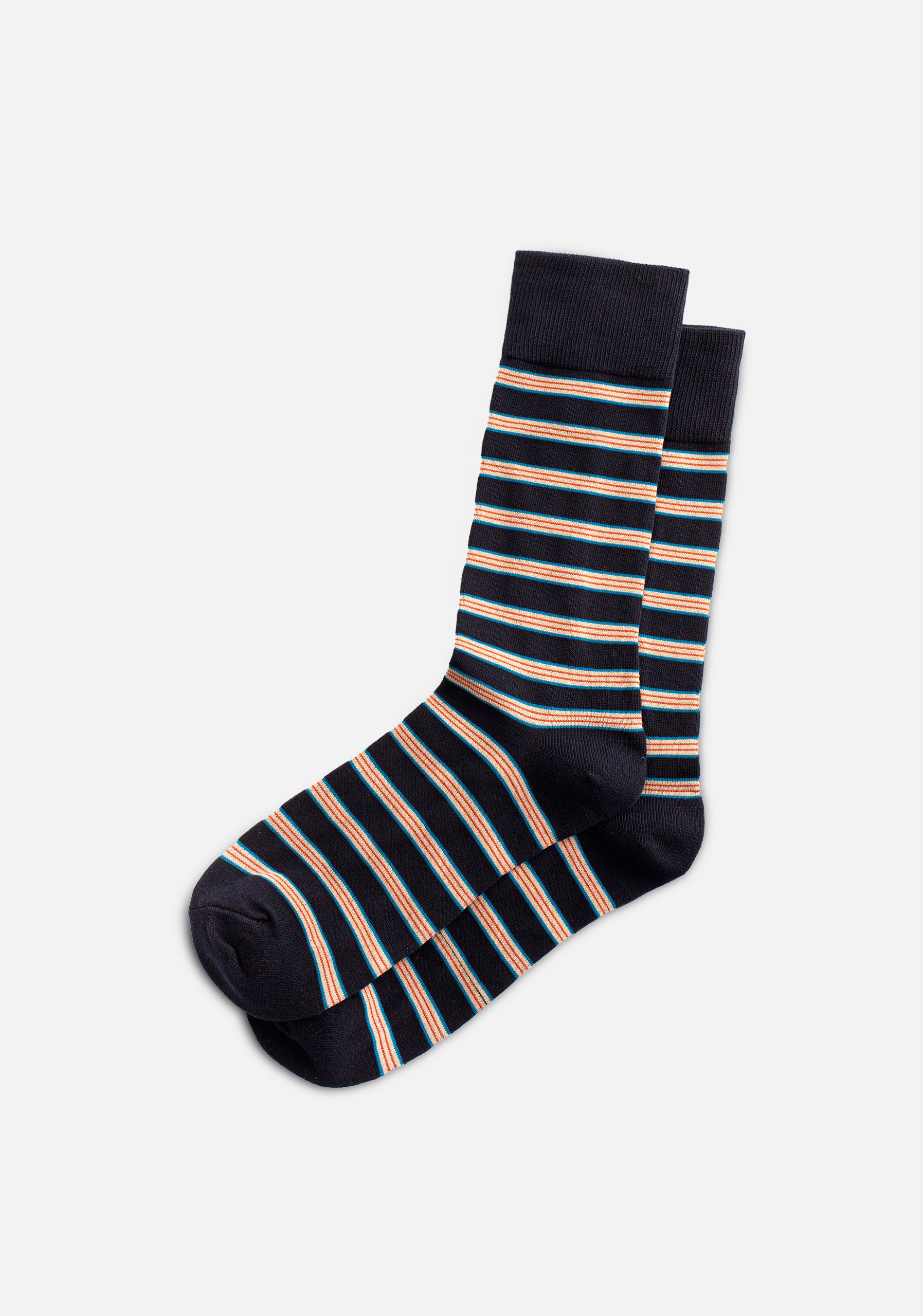 Medias H Formal Rayas Fd. Azul Osc