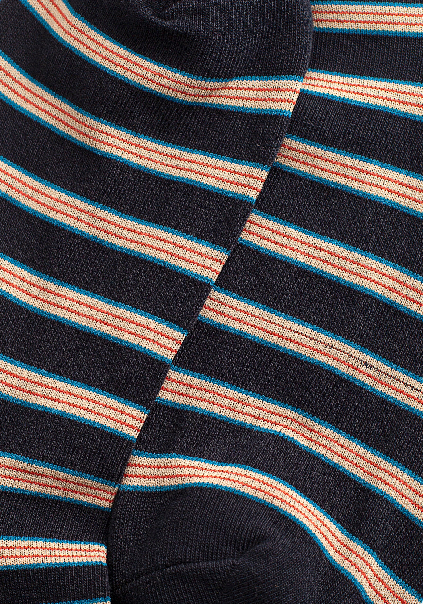 Medias H Formal Rayas Fd. Azul Osc