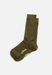 Medias H Formal Unicolor Verde Oscuro Jaspe