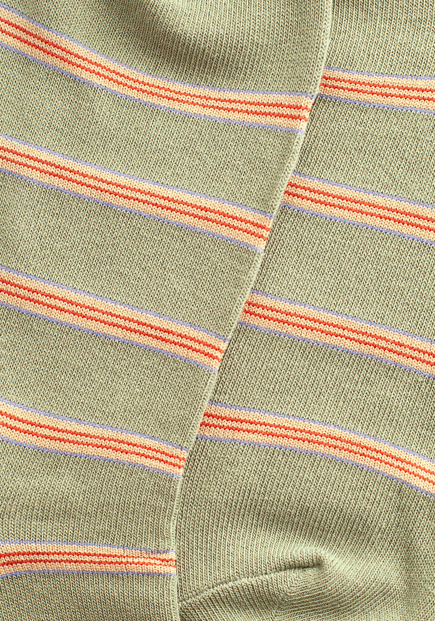 Medias M Formal Rayas Fd. Verde Medio - Beige