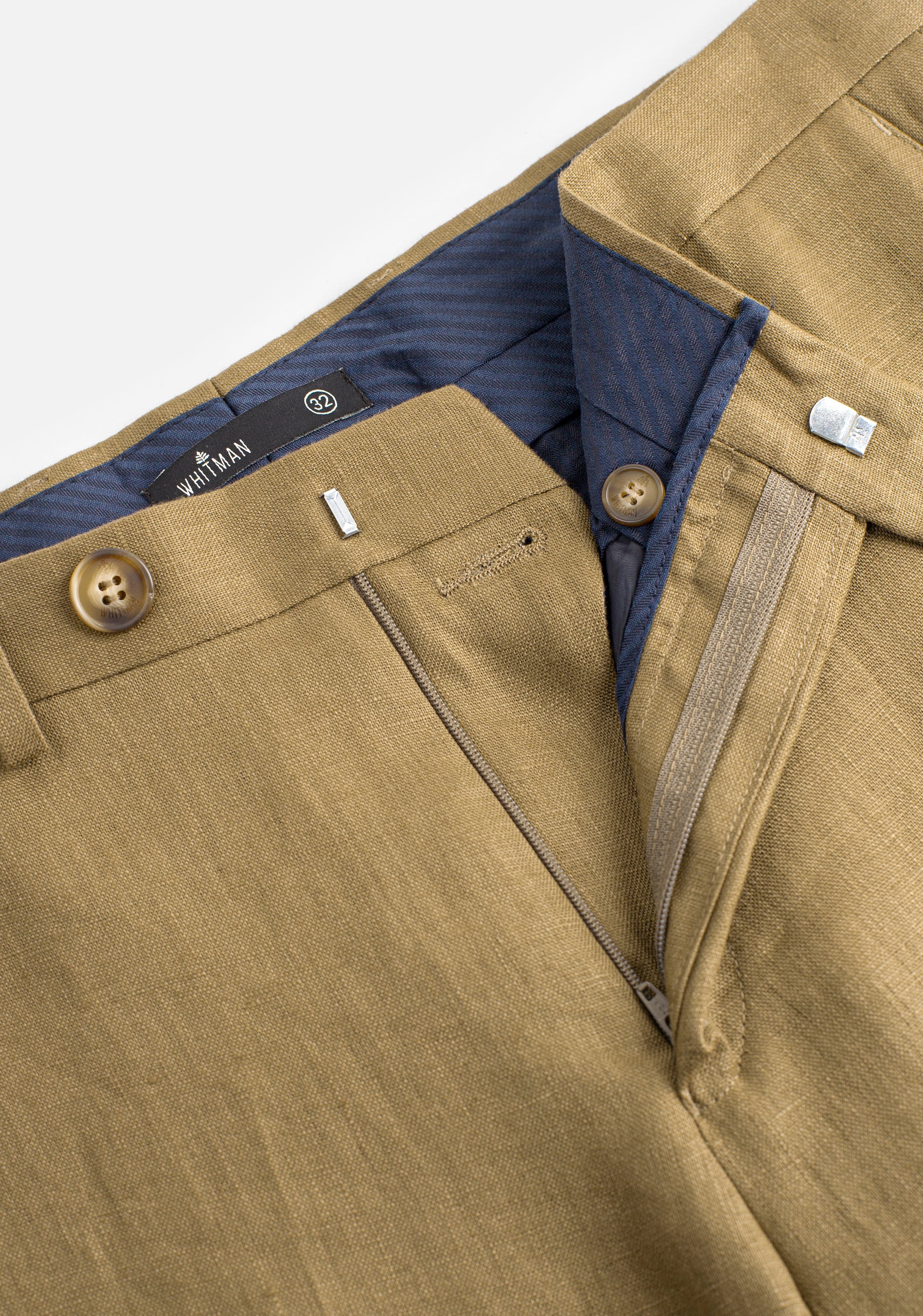 Pantalón Perugia Lino Verde Olive