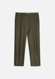 Pantalón H Perugia Lino Verde Osc