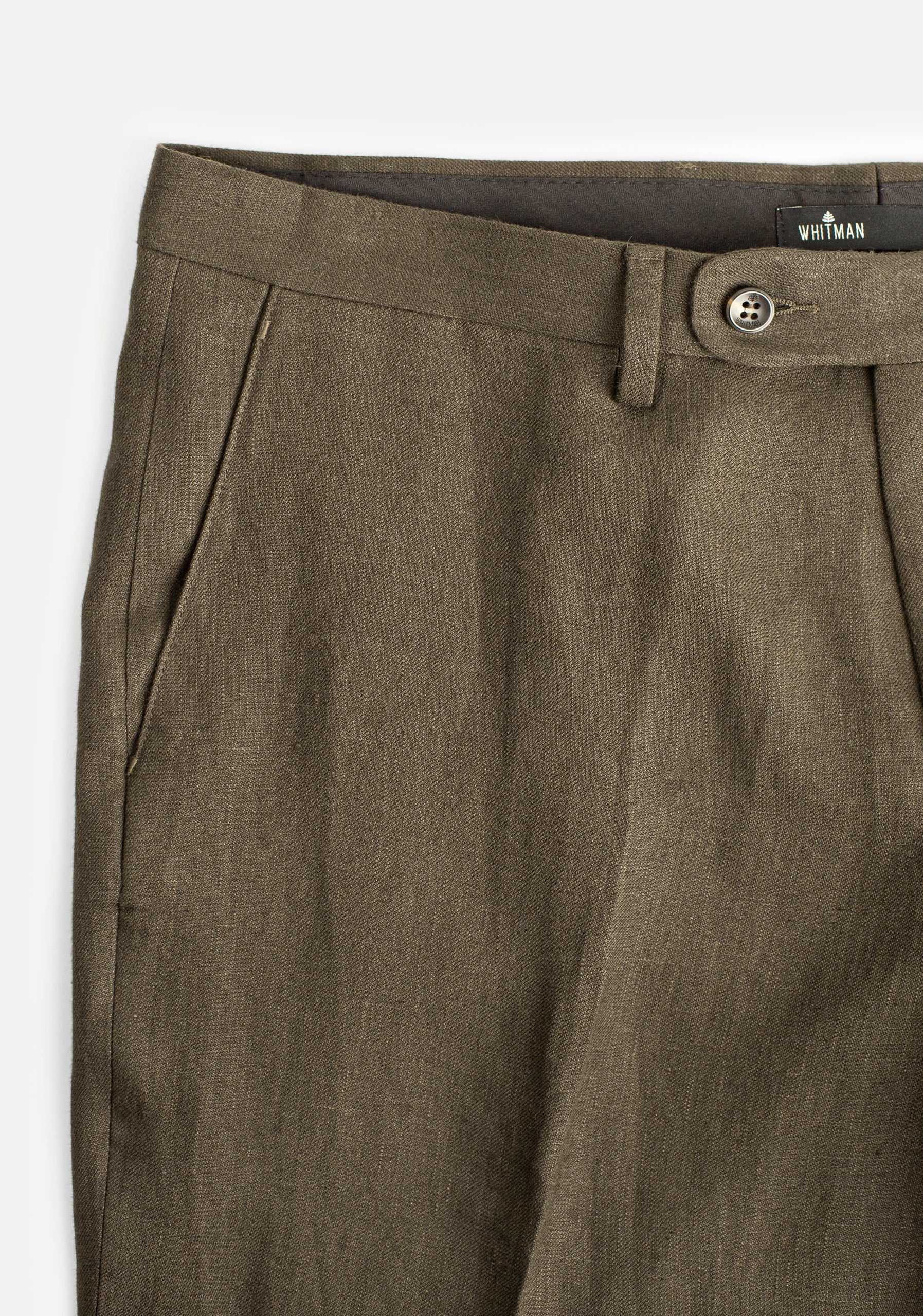 Pantalón H Perugia Lino Verde Osc