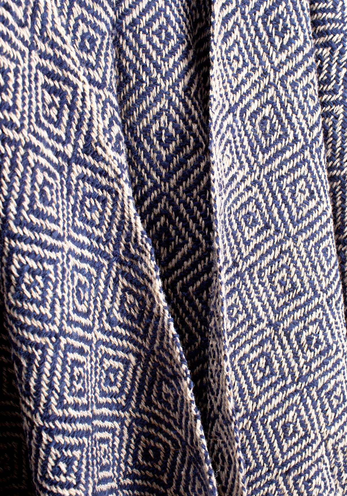 Ruana U Cardolan Abierta Azul - Beige