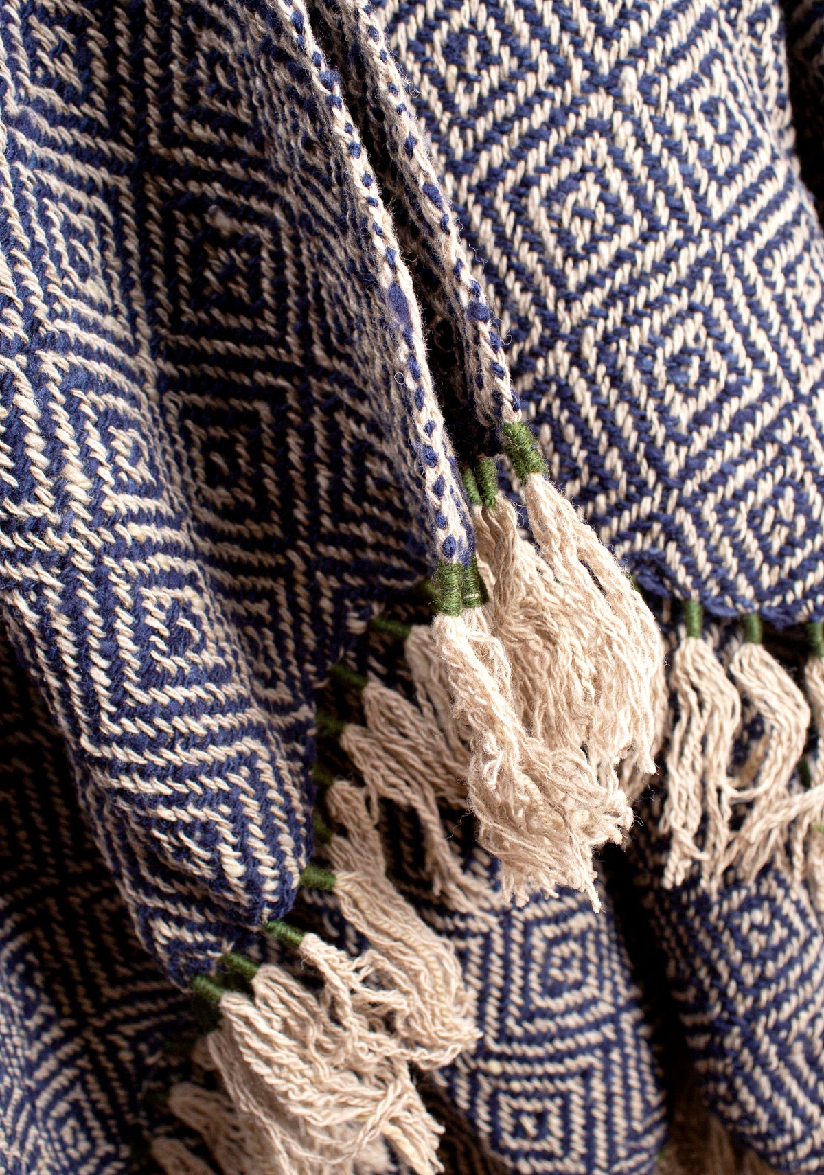 Ruana U Cardolan Abierta Azul - Beige