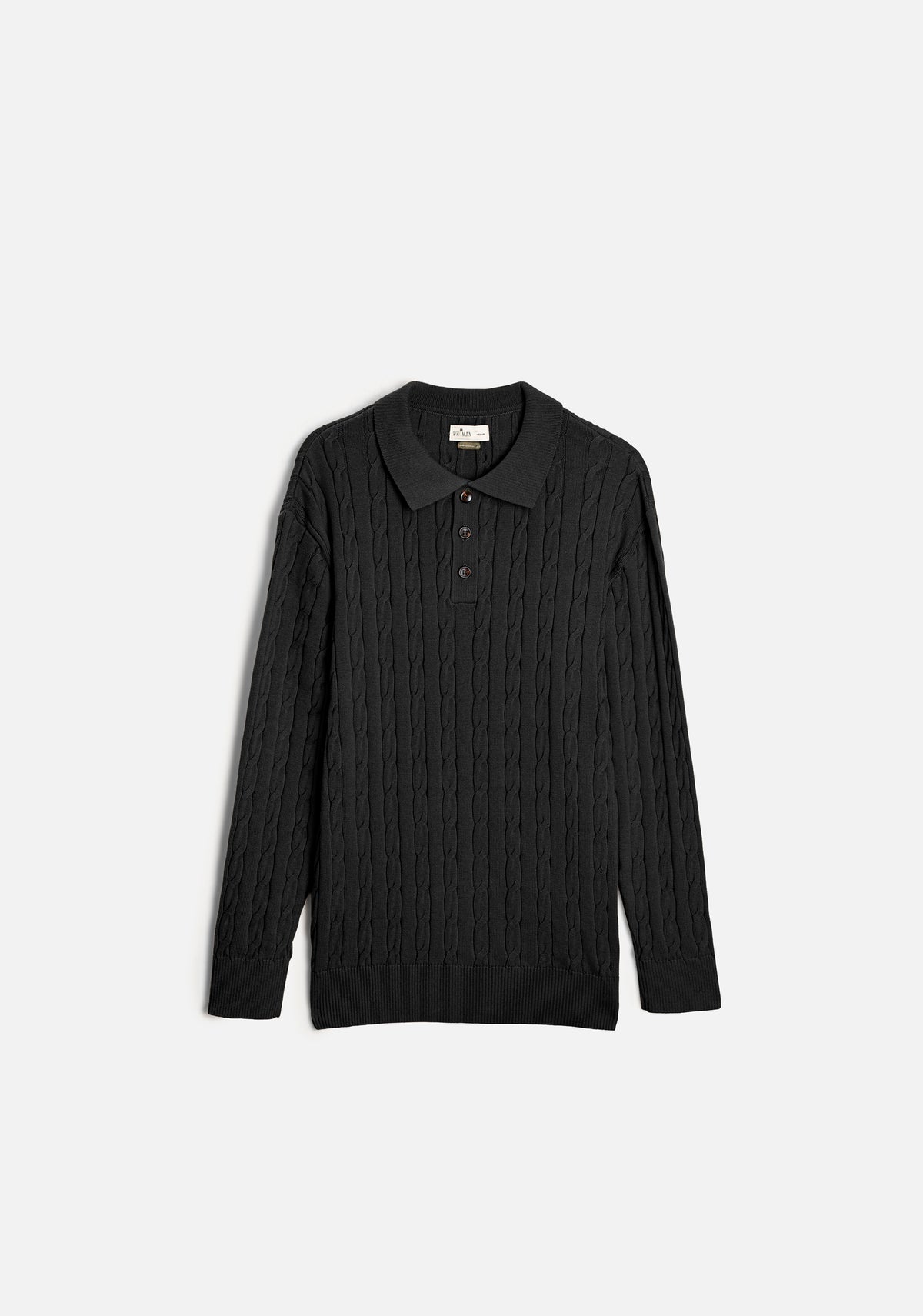 Saco H Turin Trenzado Unicolor Negro-1