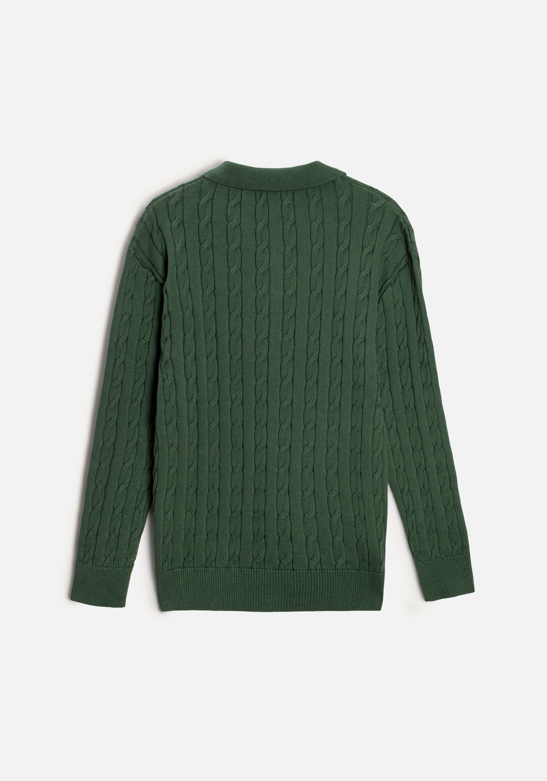 Saco H Turin Trenzado Unicolor Verde Osc