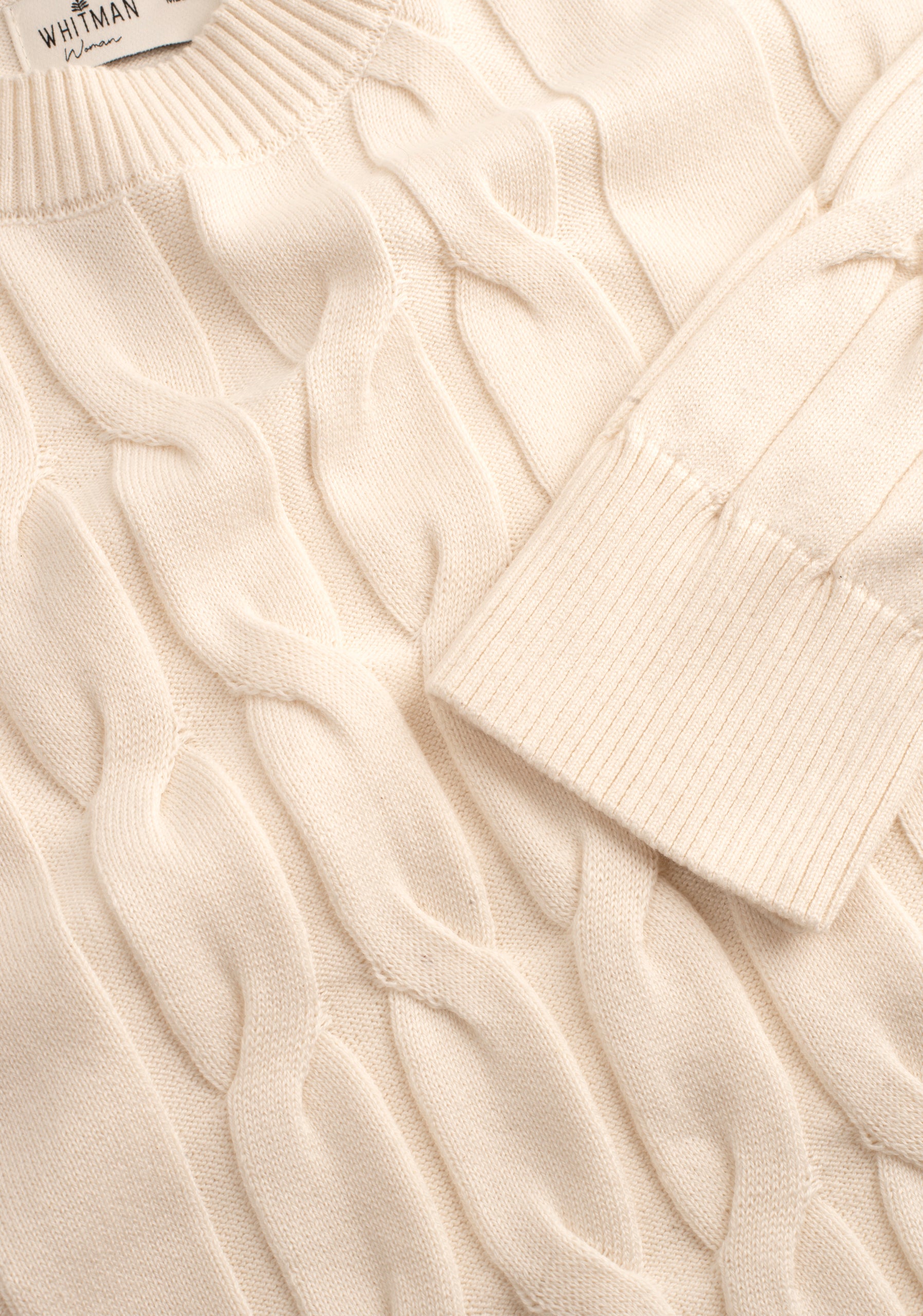 Saco M Kanzas Trenzado Unicolor Marfil