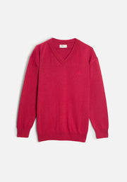 Saco H Newark Cuello V Rojo Cereza
