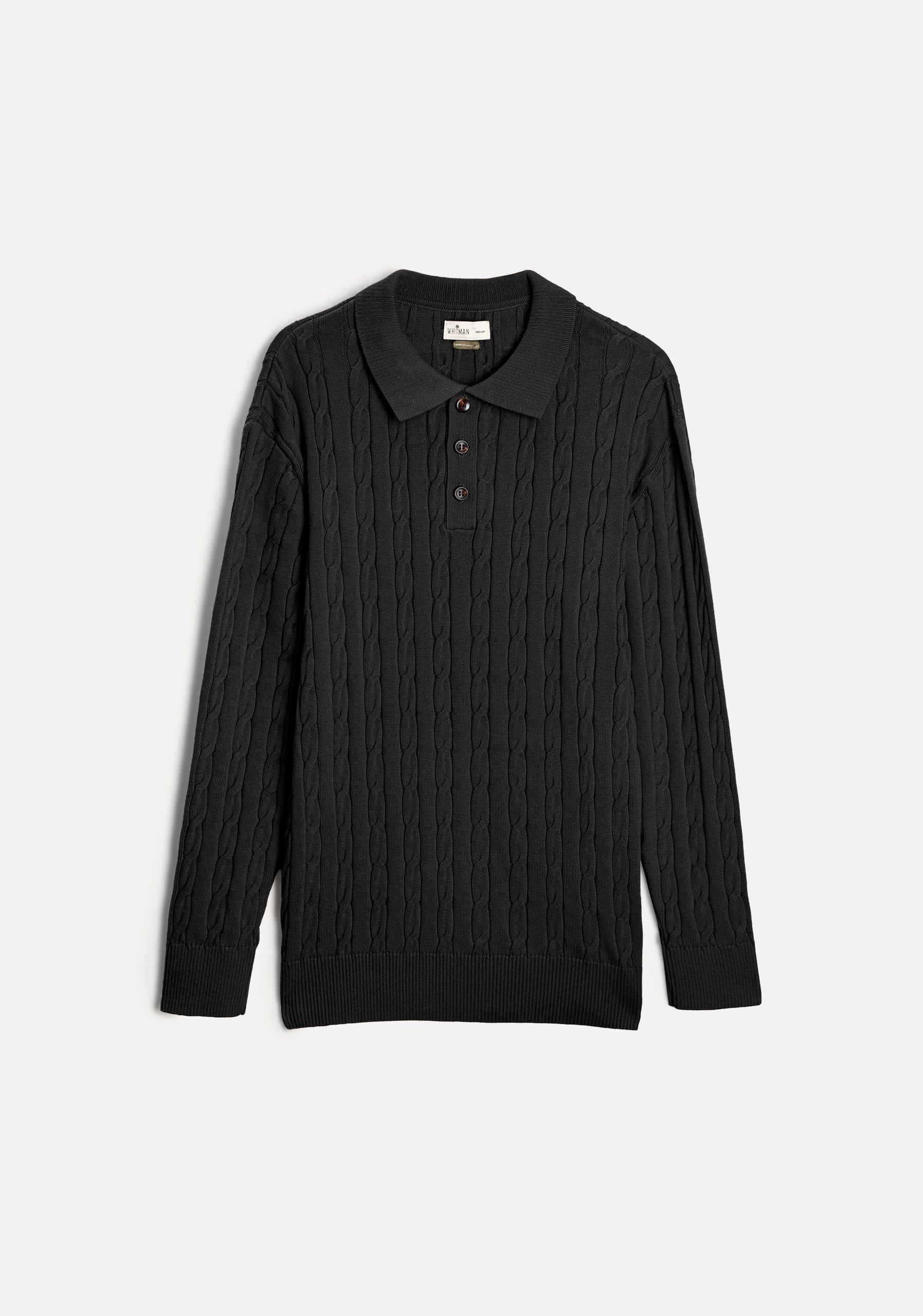 Saco H Turin Trenzado Unicolor Negro