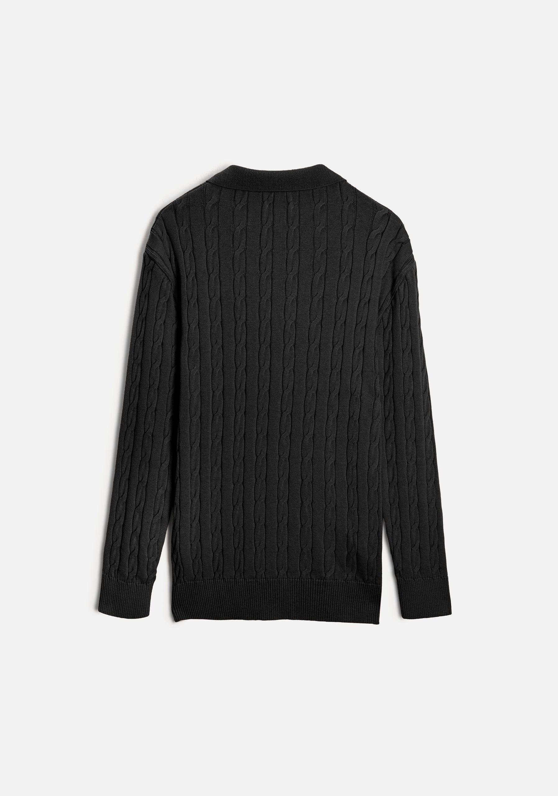 Saco H Turin Trenzado Unicolor Negro-8