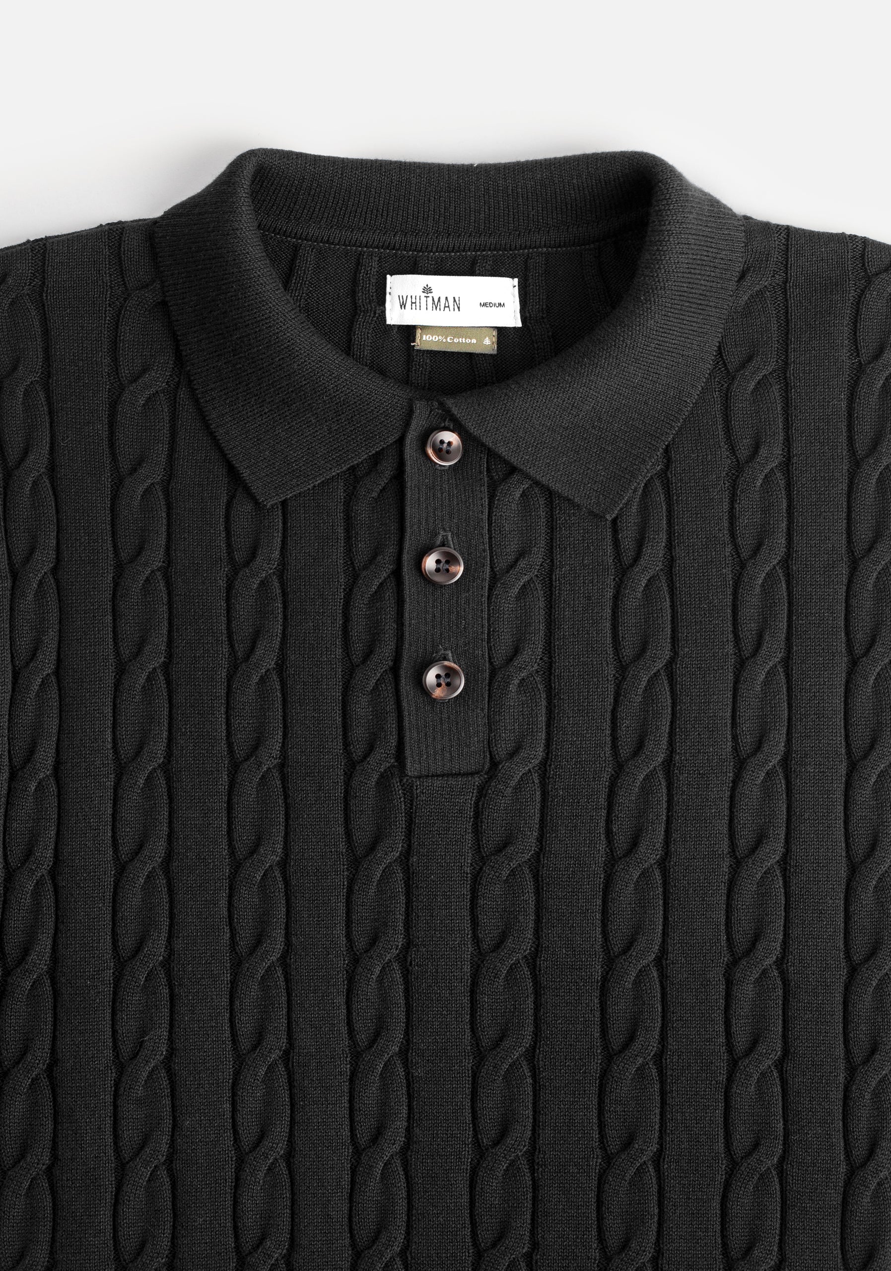 Saco H Turin Trenzado Unicolor Negro-3