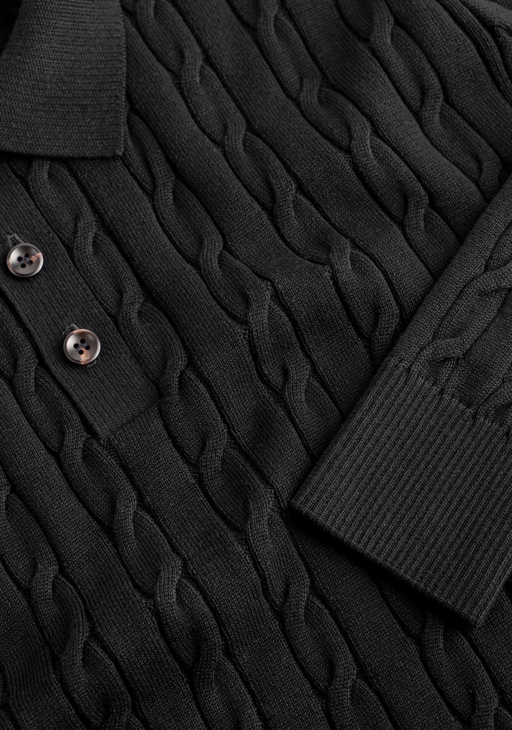 Saco H Turin Trenzado Unicolor Negro-4