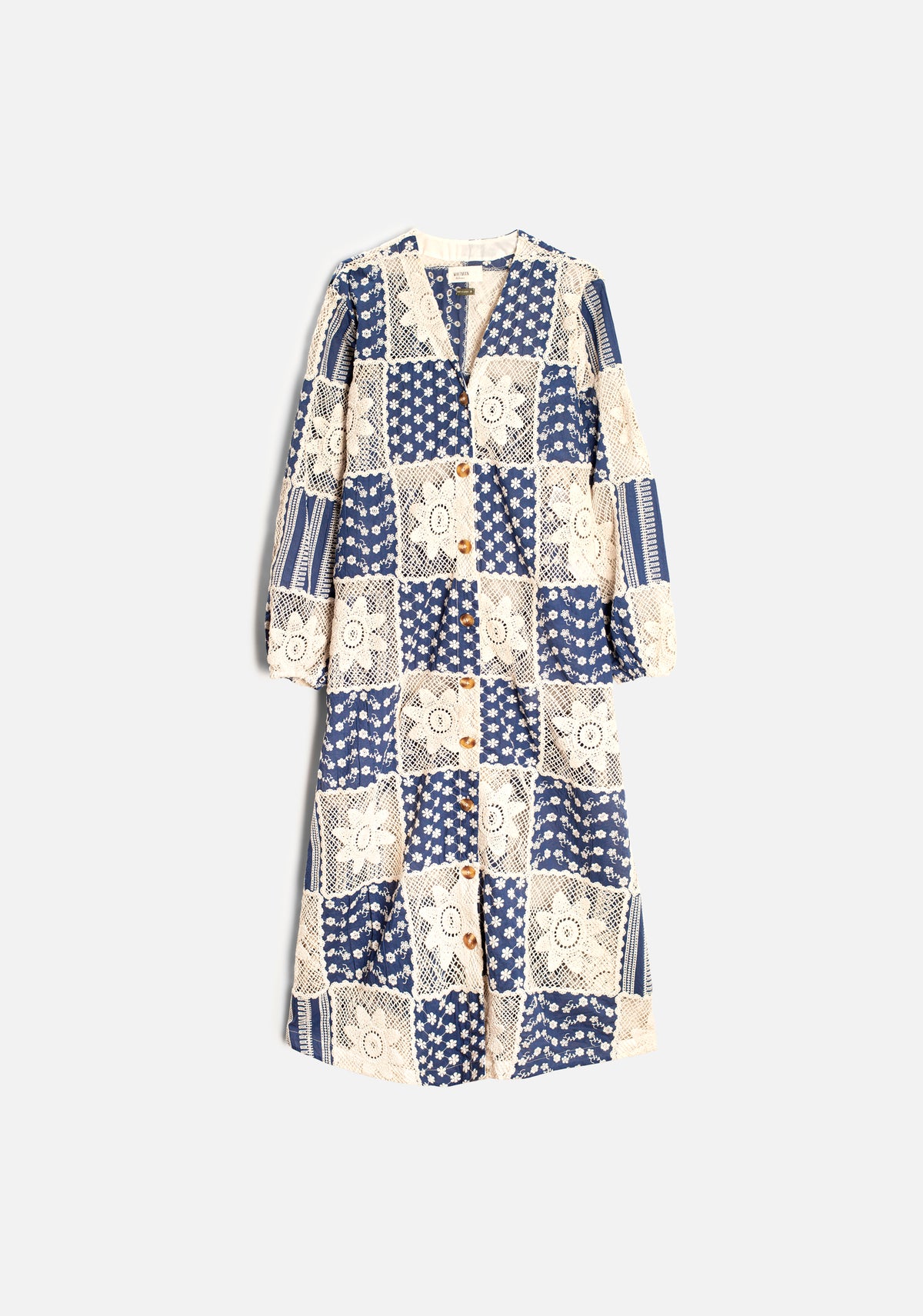Vestido M Kamala Azul - Marfil-1