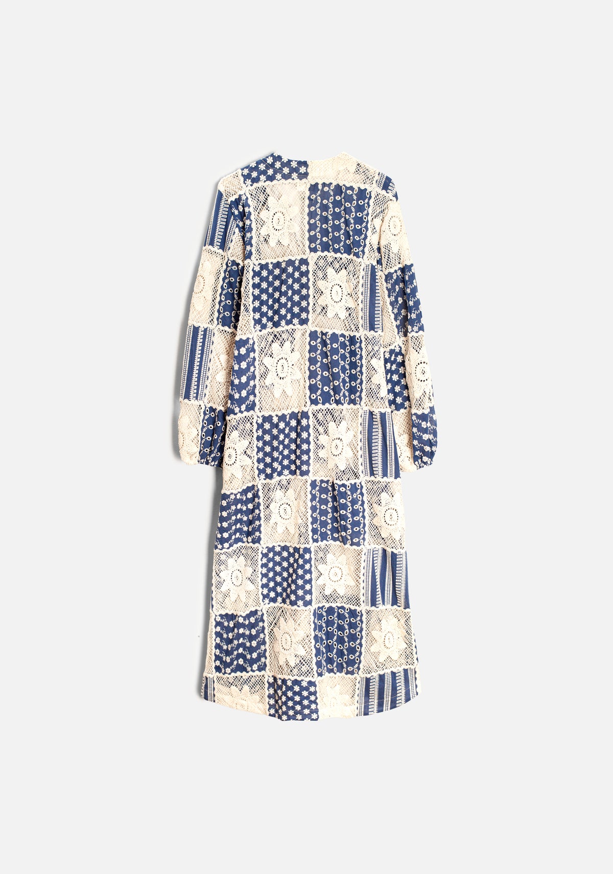 Vestido M Kamala Azul - Marfil-3