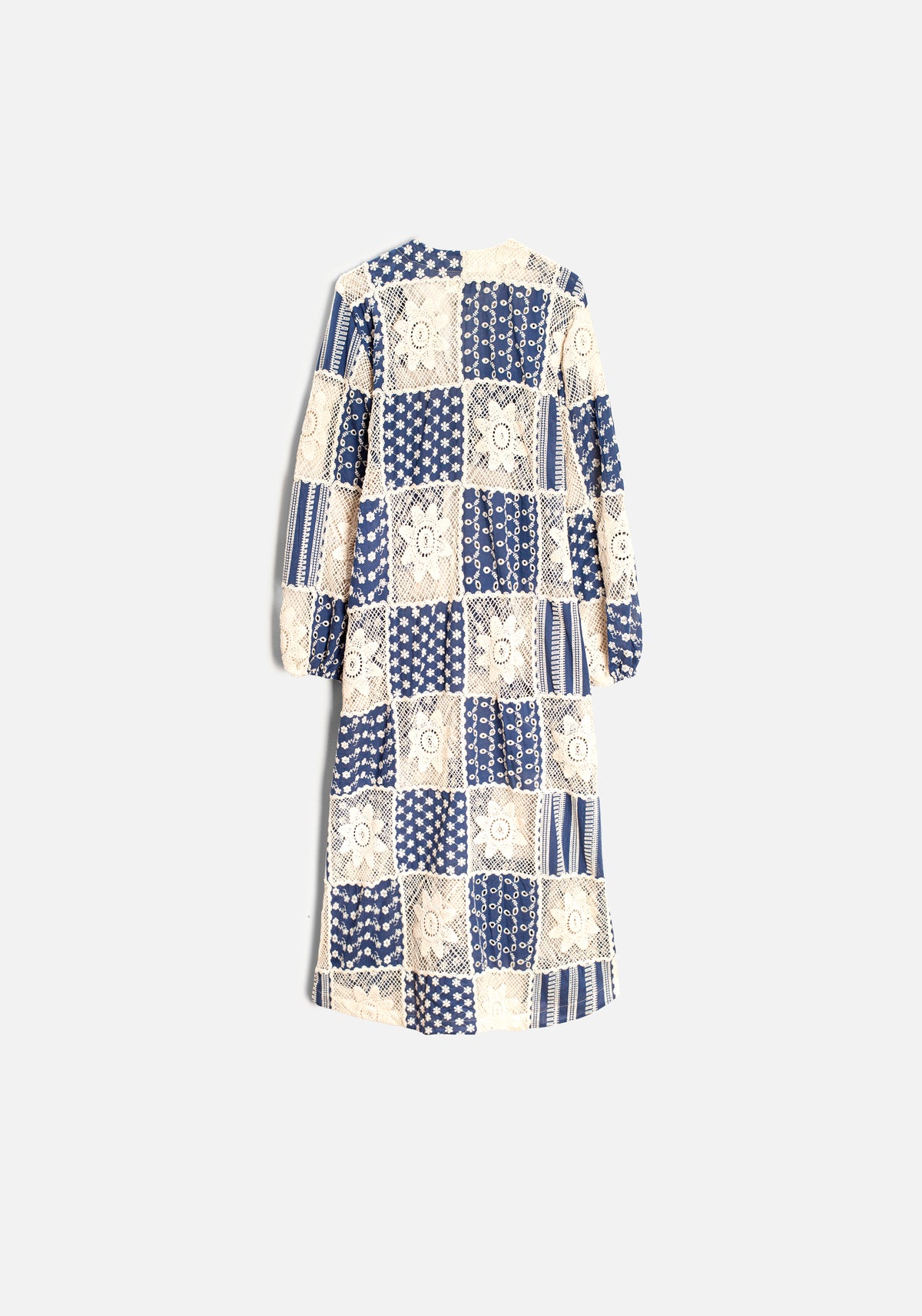 Vestido M Kamala Azul - Marfil